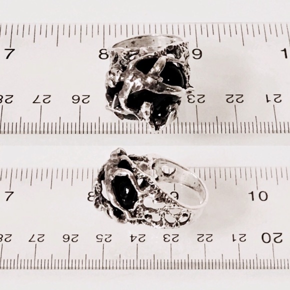 Sterling Nude Figures Brutalist Organic Art Ring - Picture 6 of 8